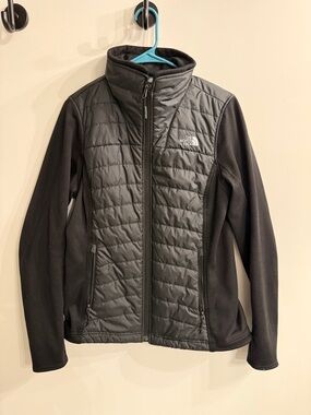 The North Face Black Quilted Front Fleece Jacket